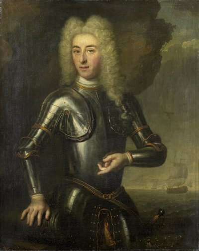Portret van Hendrik Lijnslager, zee kapitein bij de Admiraliteit van Amsterdam door Anonymous