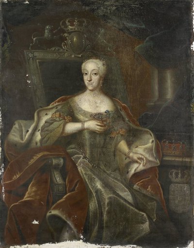 Portret van Prinses Charlotte Amalie, Dochter van Frederik IV, Koning van Denemarken door Anonymous