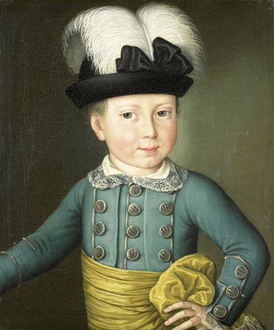 Portret van Willem Frederik, Prins van Oranje-Nassau, later Koning Willem I, als kind door Anonymous
