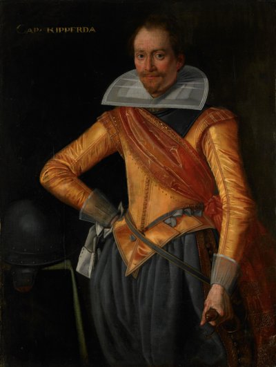 Portret van een Kapitein met de Achternaam Ripperda door Anonymous