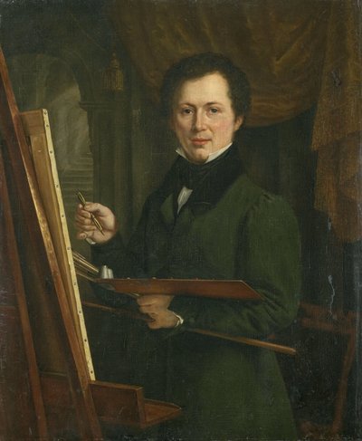 Portret van een schilder door Anonymous