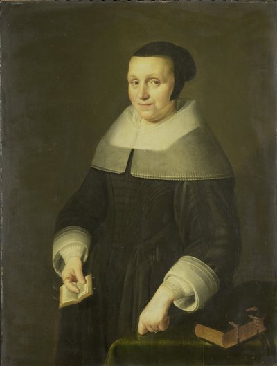 Portret van een vrouw, mogelijk Elsje van Houweningen, echtgenote van Willem van de Velden door Anonymous
