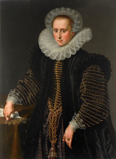 Portret van een vrouw, waarschijnlijk Maria Schuurman door Anonymous