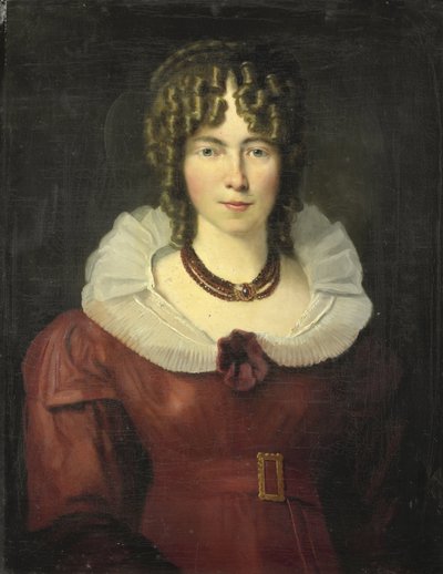 Portret van een jonge vrouw door Anonymous