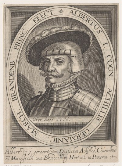 Portret van Albrecht III Achilles, keurvorst van Brandenburg door Anonymous
