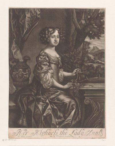Portret van Anna van Groot-Brittannië als prinses door Anonymous