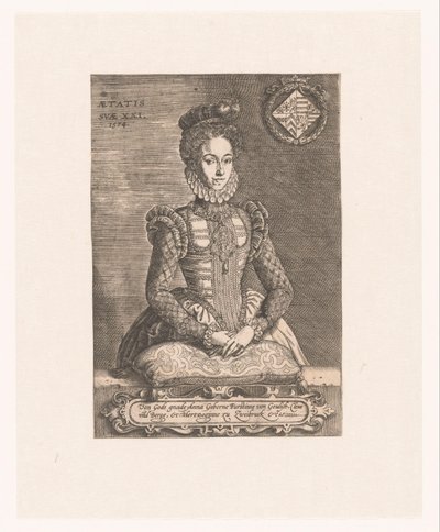 Portret van Anna van Kleef door Anonymous