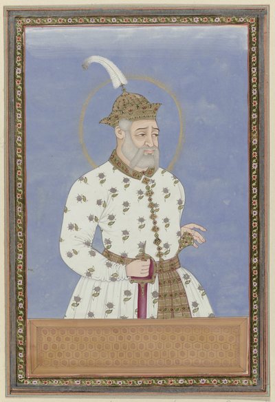 Portret van Bara Malik; hij is eerst vizier geweest van de sultan die over de stad Bidar regeerde (?); later werd hij heerser van Golconda en heeft hij Golconda gesticht door Anonymous