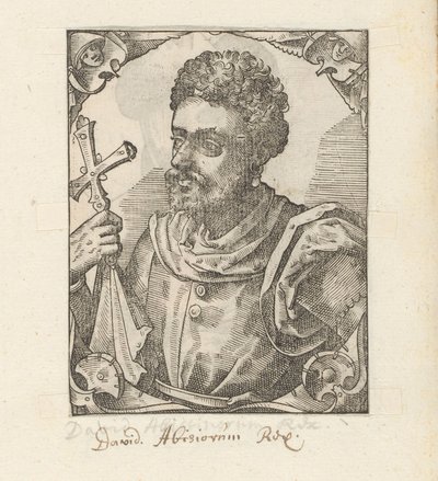 Portret van Dawit II, keizer van Abessinië door Anonymous