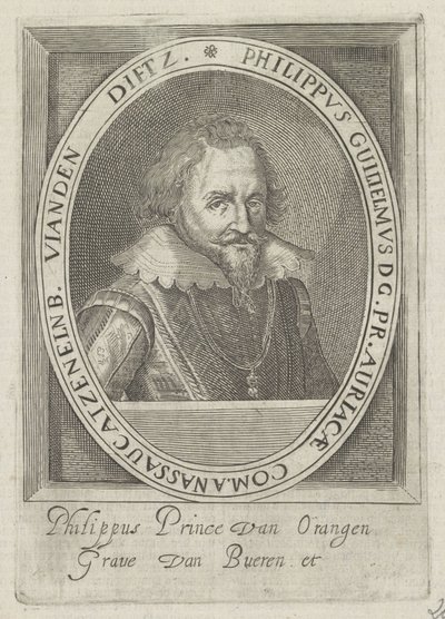 Portret van Filips Willem, prins van Oranje door Anonymous