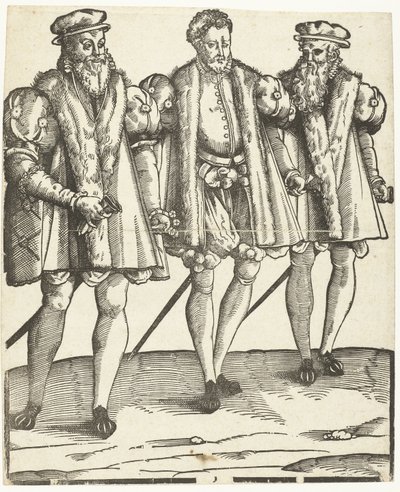 Portret van Gaspard, Francois en Odet de Coligny door Anonymous