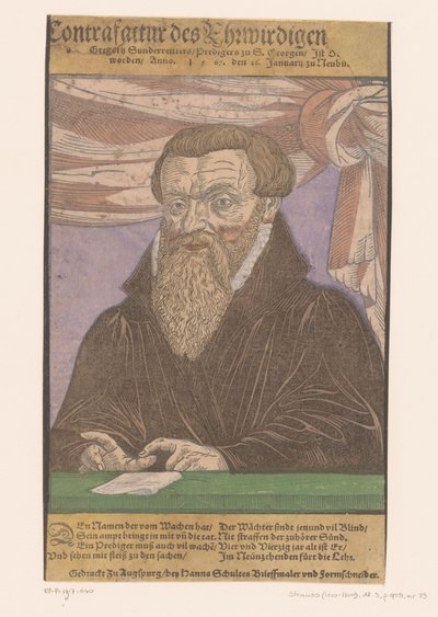 Portret van Gregor Sunderreitter door Anonymous