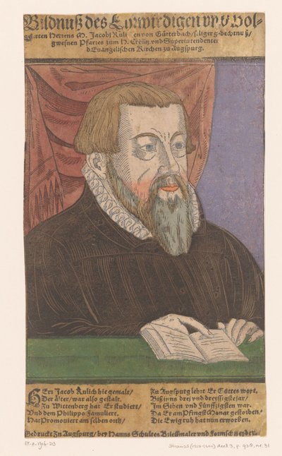 Portret van Jacob Ruelich door Anonymous