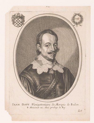 Portret van Jean Datt door Anonymous
