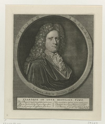 Portret van Willem Bosman door Anonymous