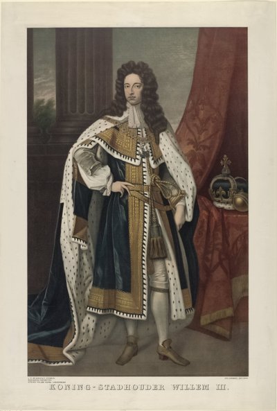 Portret van Willem III, prins van Oranje Historische portretten door Anonymous