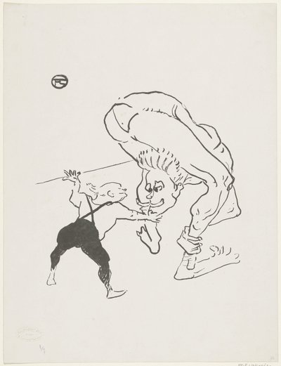 Portret van de Brothers Marco bij cabaret Folies-Bergère door Anonymous