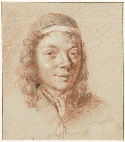 Portret van een jongeman, in driekwart naar rechts door Anonymous