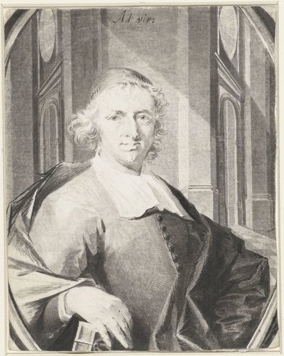 Portret van een onbekende geestelijke, driekwart naar rechts door Anonymous