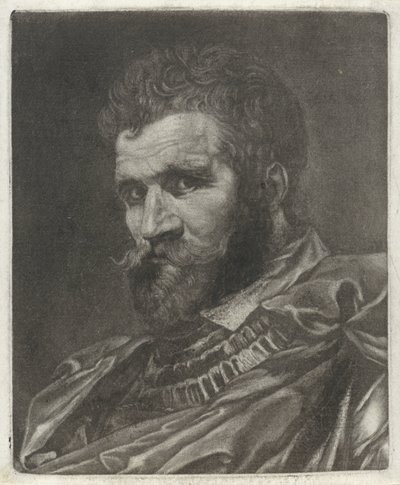 Portret van een onbekende man in wapenrusting door Anonymous