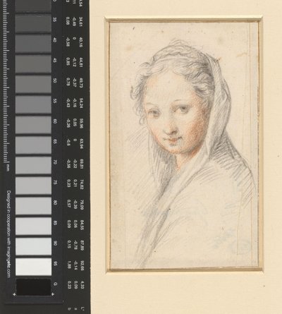 Portret van een vrouw door Anonymous