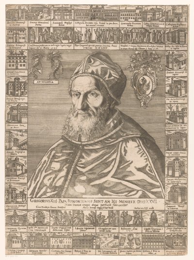 Portret van paus Gregorius XIII door Anonymous