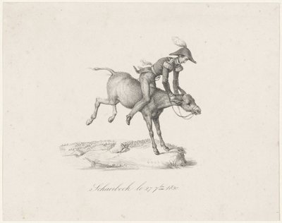 Prins Frederik op de ezel, 1830 door Anonymous