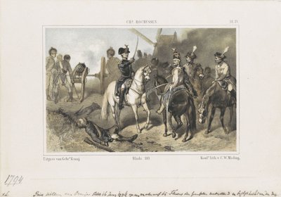 Prins Willem in de slag bij Fleurus, 1794 door Anonymous