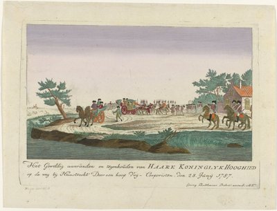 Prinses van Oranje aangehouden te Goejanverwellesluis, 1787 door Anonymous