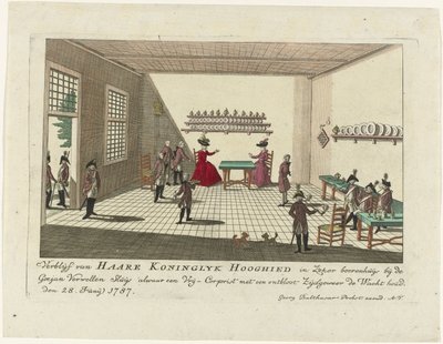 Prinses van Oranje in de wachtlokaal te Goejanverwellesluis, 1787 door Anonymous