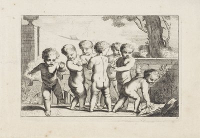 Putti spelen zakdoekje leggen door Anonymous