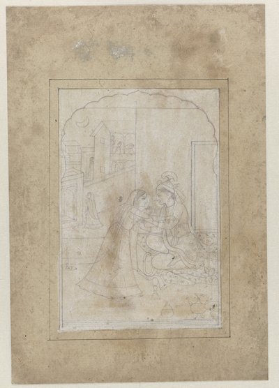 Radha en Krishna door Anonymous