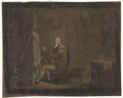 Schilder in zijn atelier door Anonymous