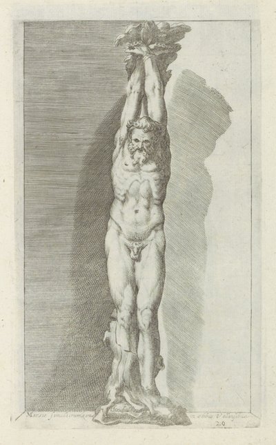 Sculptuur van Marsyas door Anonymous