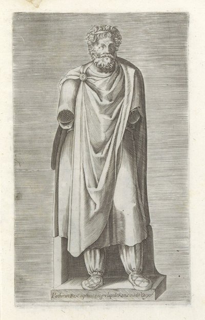 Sculptuur van een gevangen koning door Anonymous