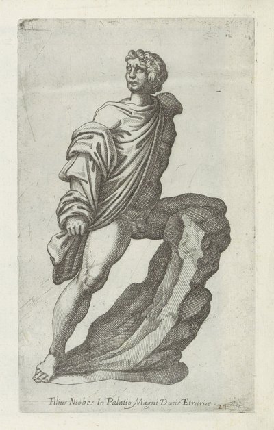 Sculptuur van een zoon van Niobe door Anonymous