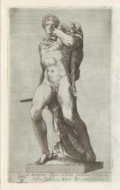 Sculptuur van keizer Commodus als gladiator door Anonymous