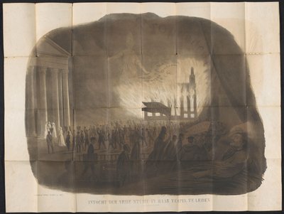 Spotprent in Leidse studentenalmanak, 1866 door Anonymous