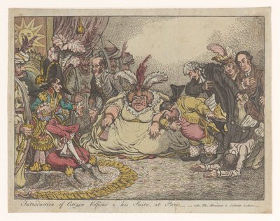 Spotprent met Napoleon en Fox, 1802 door Anonymous