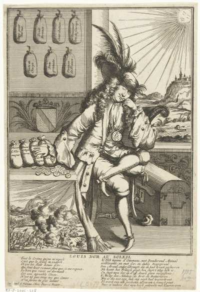 Spotprent op Lodewijk Willem van Baden-Baden, 1705 door Anonymous