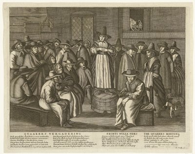 Spotprent op de Engelse Quakers, ca. 1656 door Anonymous