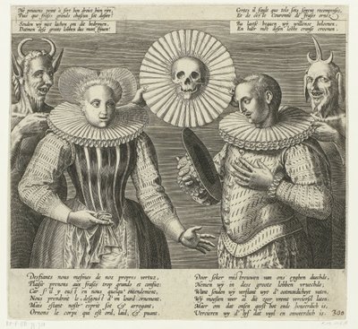 Spotprent op de stijve plooikraag, ca. 1600 door Anonymous