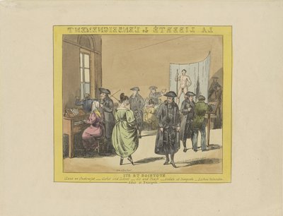 Spotprent op de vrijheid van onderwijs, 1828 door Anonymous