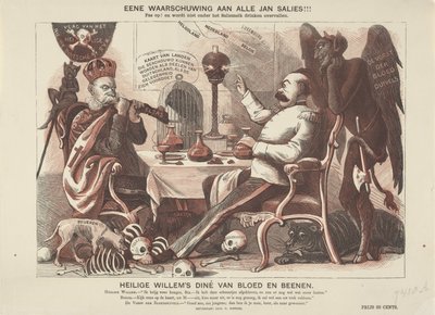 Spotprent op keizer Wilhelm I en Bismarck, 1870 door Anonymous