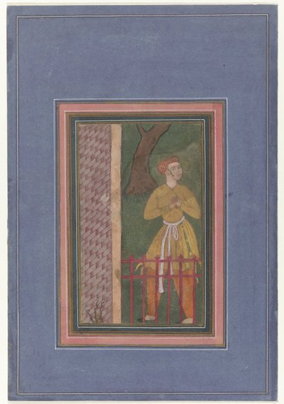 Staande Man achter een Hek; fragment door Anonymous