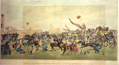 Start voor Epsom of de effecten van een winderige dag, 1820 door Anonymous