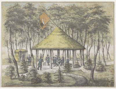 Tempel en tuin te Boekel, 1831 door Anonymous