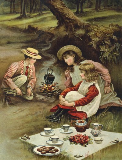 De picknick van de kinderen door Anonymous