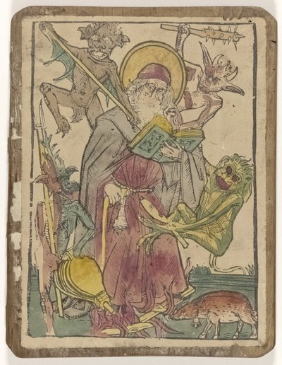 De verzoeking van de heilige Antonius door Anonymous
