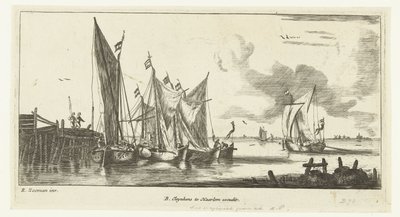 Tochtschuiten of Spaarndamse vissersboten door Anonymous